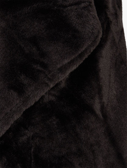 Gilet sans manches en fourrure synthétique - Noir - 3