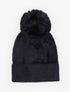 Bonnet uni en maille duveteuse - Noir - 3