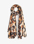 Foulard à imprimé léopard stylisé - Camel - 1