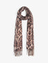 Foulard à imprimé léopard irisé - Taupe - 1