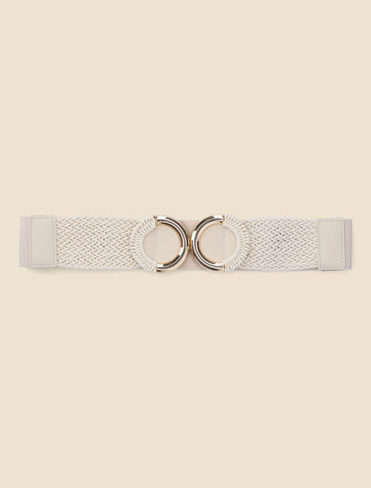 Ceinture macramé à double boucles - Beige - 2