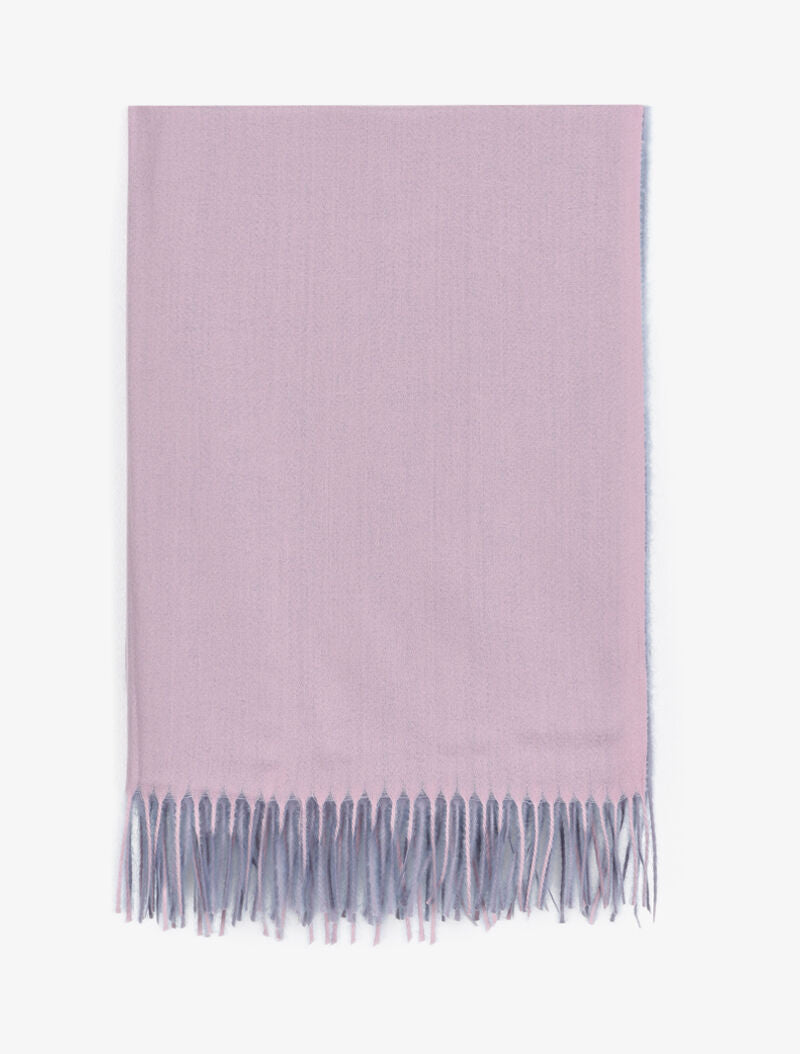 Echarpe bicolore à franges - Lilas - 2