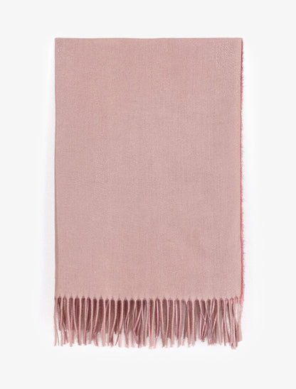 Echarpe bicolore à franges - Beige - 2