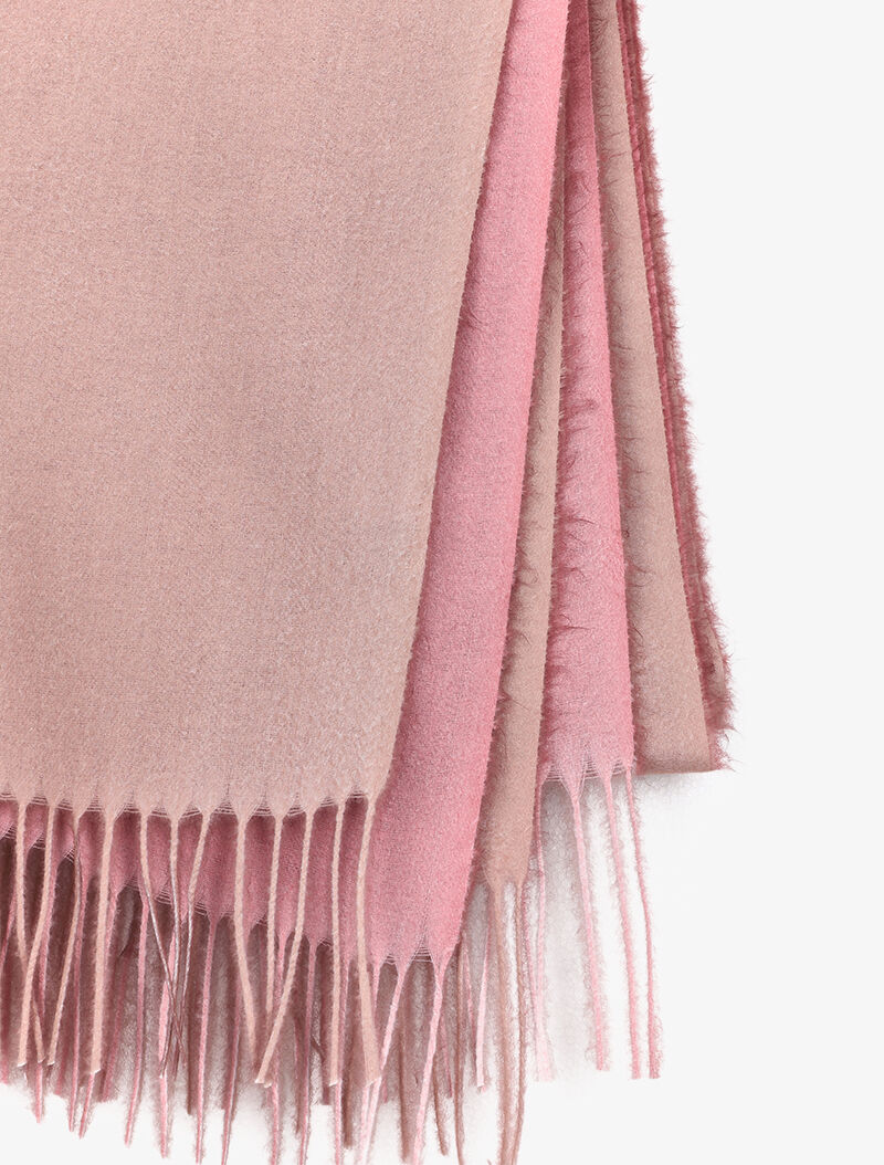 Echarpe bicolore à franges - Beige - 3