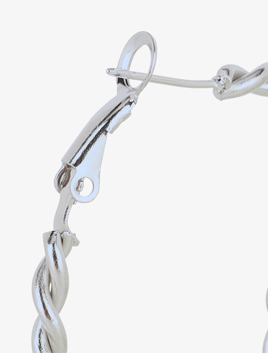 Créoles fines torsadées - Argent - 3