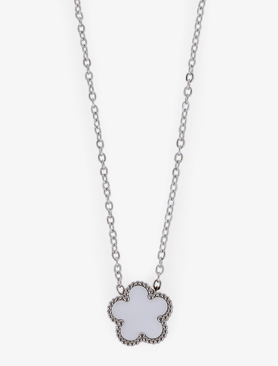 Collier à fleur - Blanc - 3