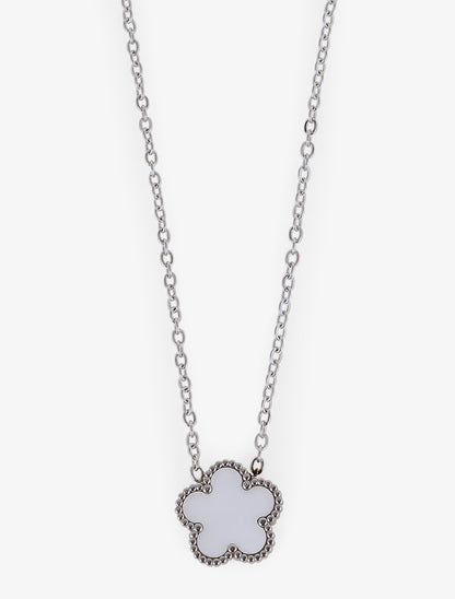 Collier à fleur - Blanc - 3