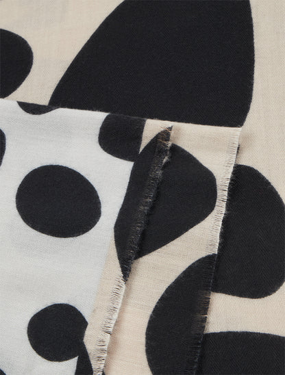 Foulard à imprimé abstrait - Noir - 3
