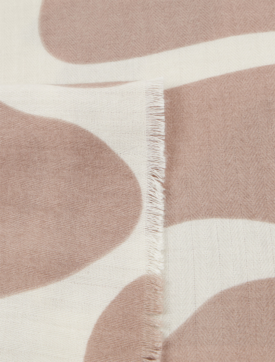 Foulard à imprimé abstrait - Beige - 3