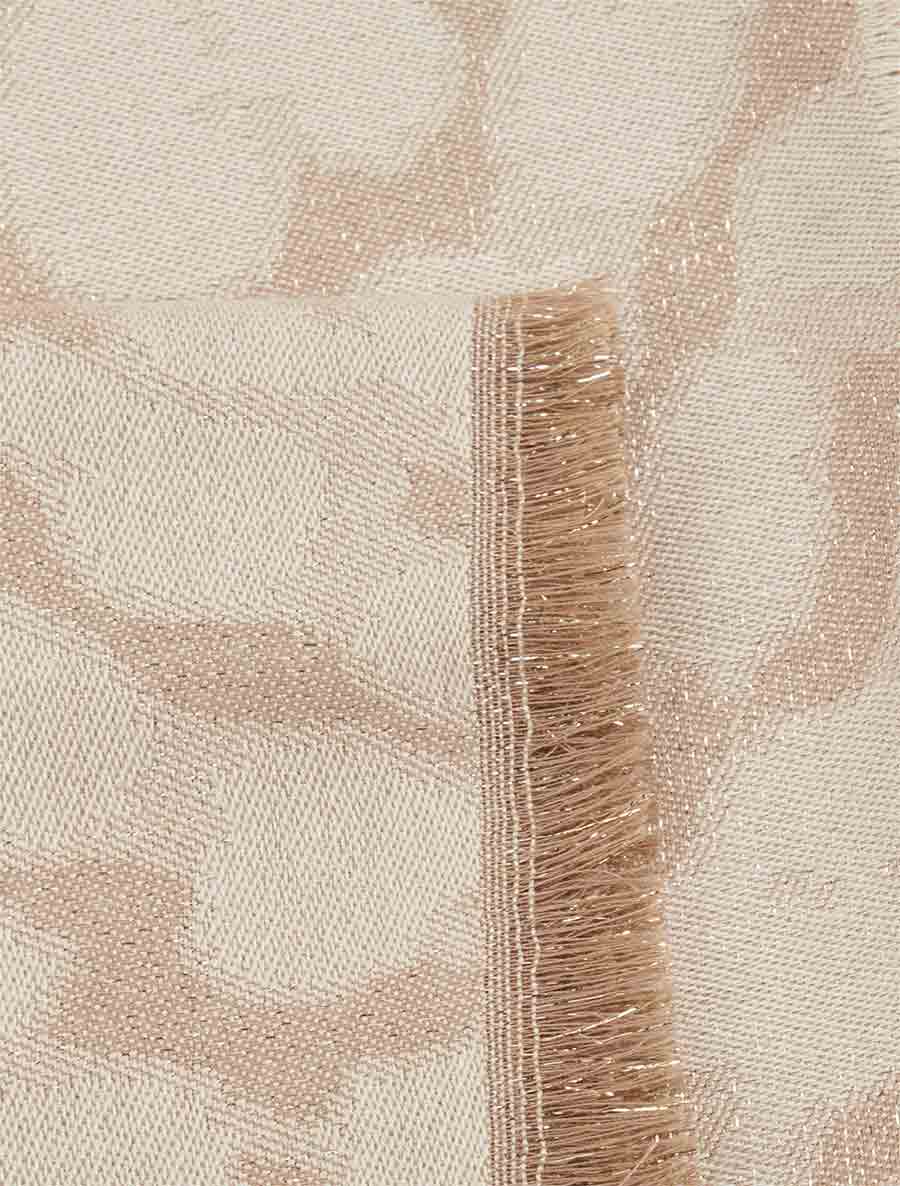 Foulard imprimé léopard irisé à bords effilochés - Beige - 3