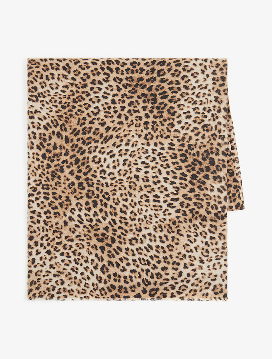 Foulard imprimé léopard - Camel - 2