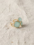 Bague ornée de trois pierres - Vert d&