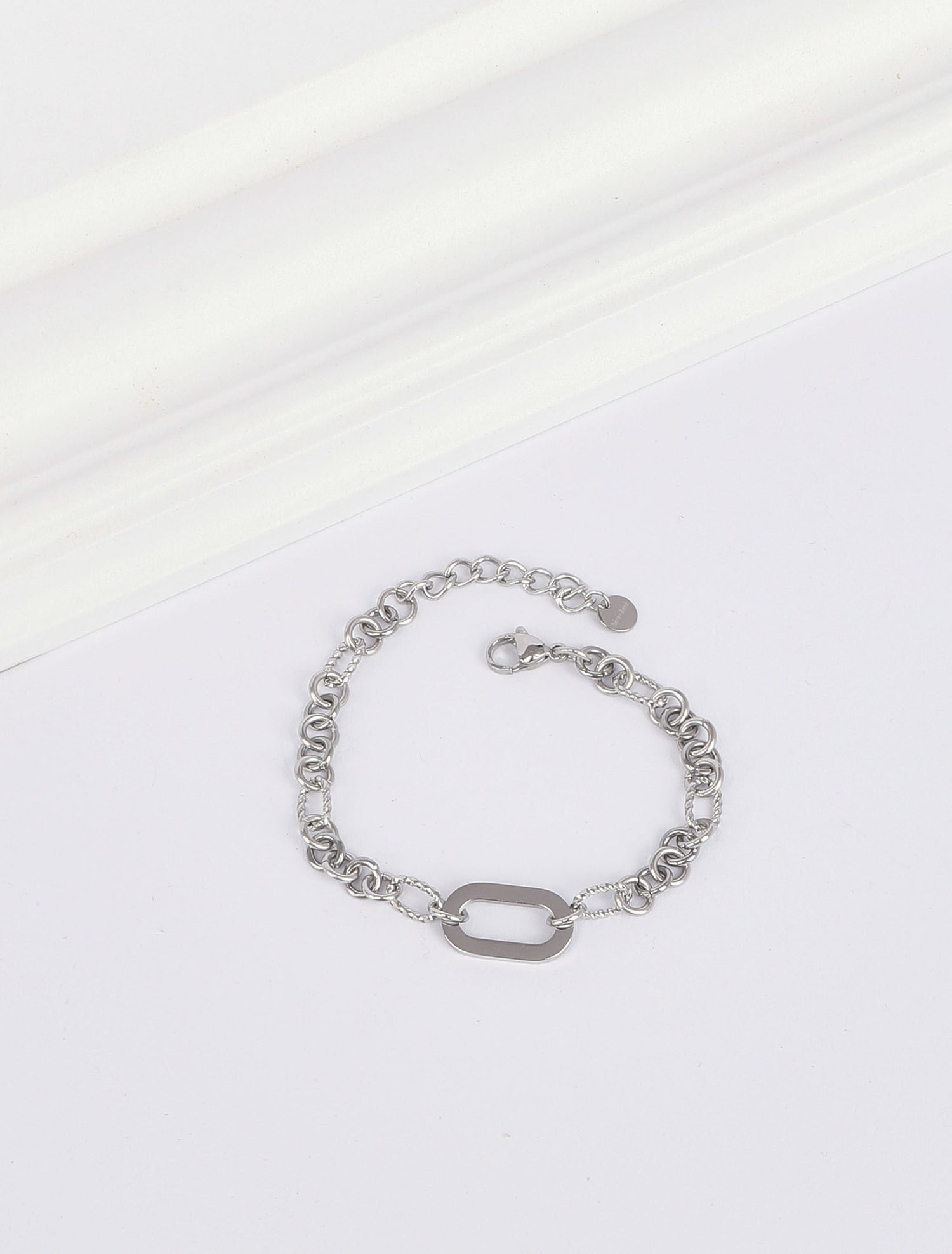 Bracelet en maille stylisée - Argent - 1