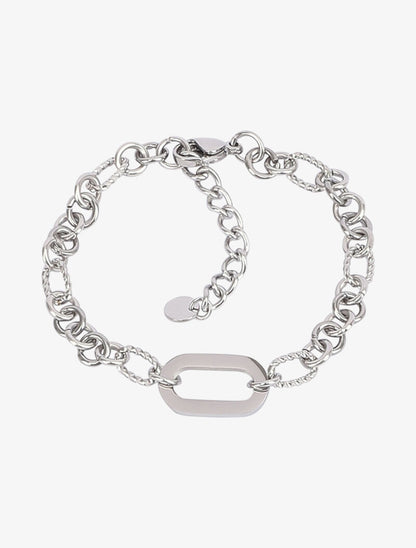 Bracelet en maille stylisée - Argent - 2