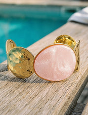 Jonc à ornement rond en résine - Rose - 1