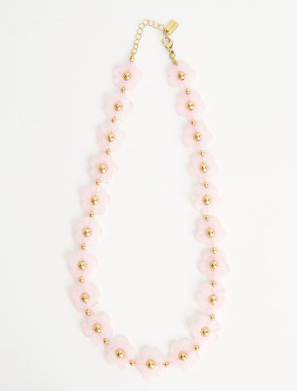Collier motif floral - Rose - 2