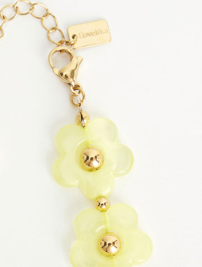 Collier motif floral - Jaune - 3