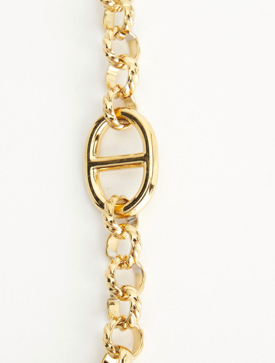 Collier en maille stylisée - Or - 3