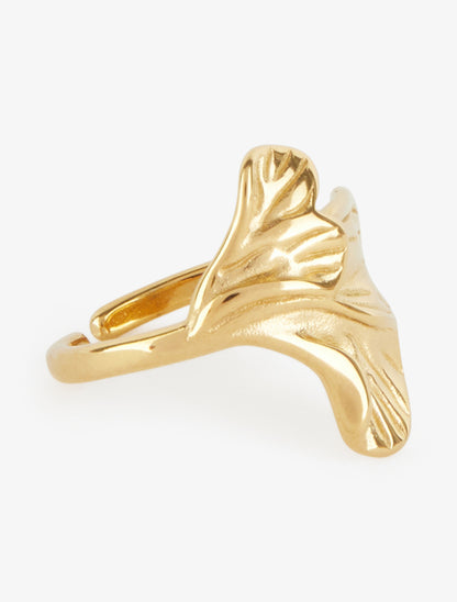 Bague motif végétal - Or - 2