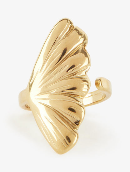 Bague feuille de ginkgo - Or - 3