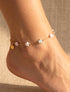 Chaîne de cheville à étoiles colorées - Or - 1