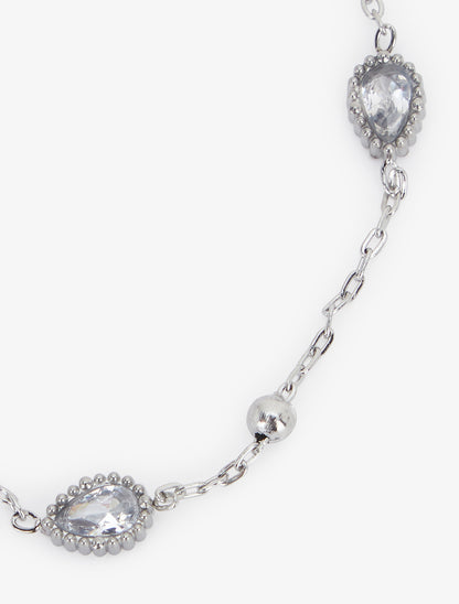 Bracelet gouttes ornées de zircons - Argent - 3