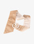 Ceinture en suédine à boucle ronde - Beige - 2