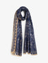 Echarpe à imprimé cachemire - Marine - 1