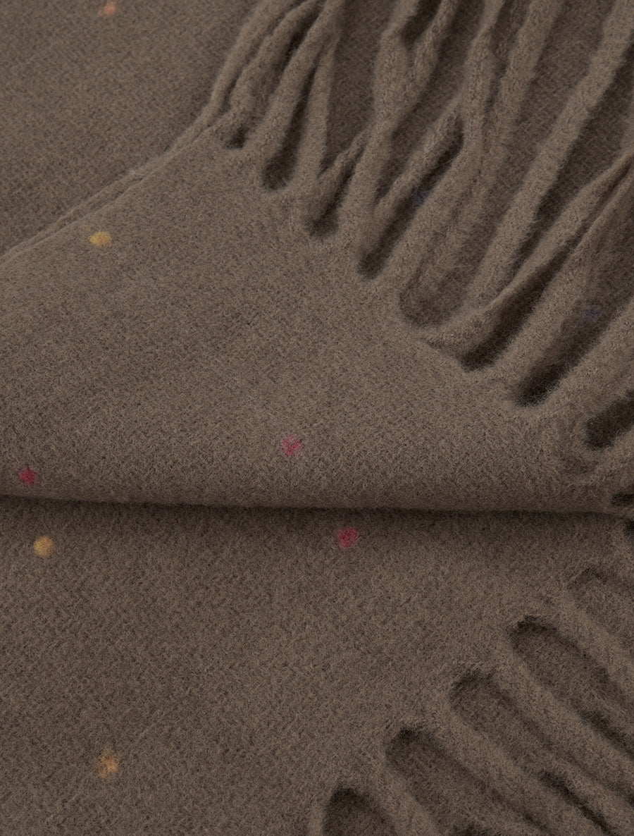 Echarpe à pois multicolore - Taupe - 3