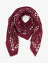 Foulard imprimé paisley à bords effilochés - Bordeaux - 1