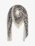 Foulard imprimé cachemire à bords effilochés - Beige - 1