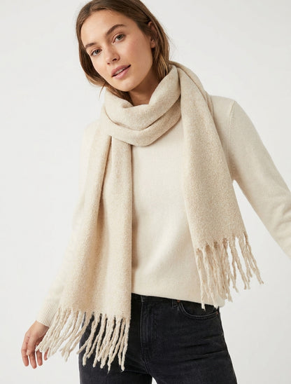 Sciarpa unita con frange - Beige