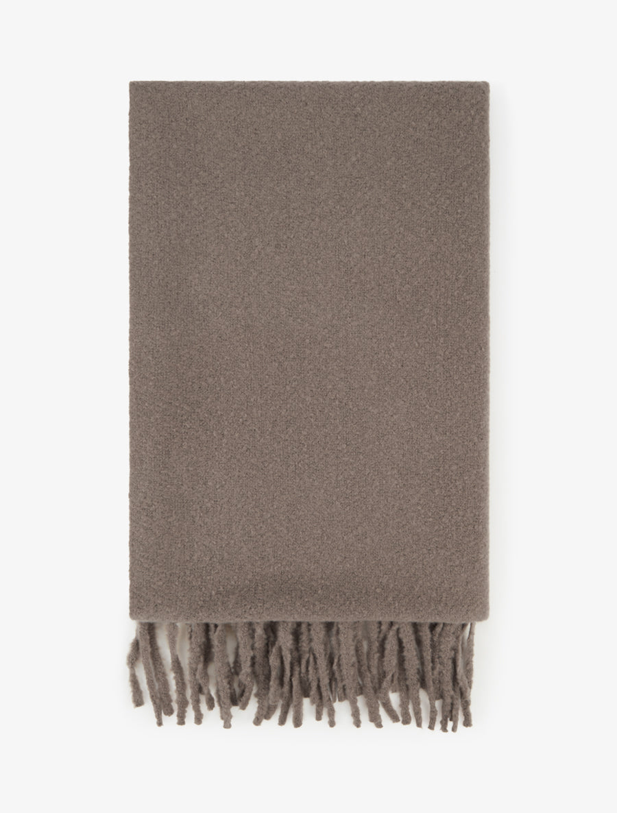 Echarpe uni à franges - Taupe - 2