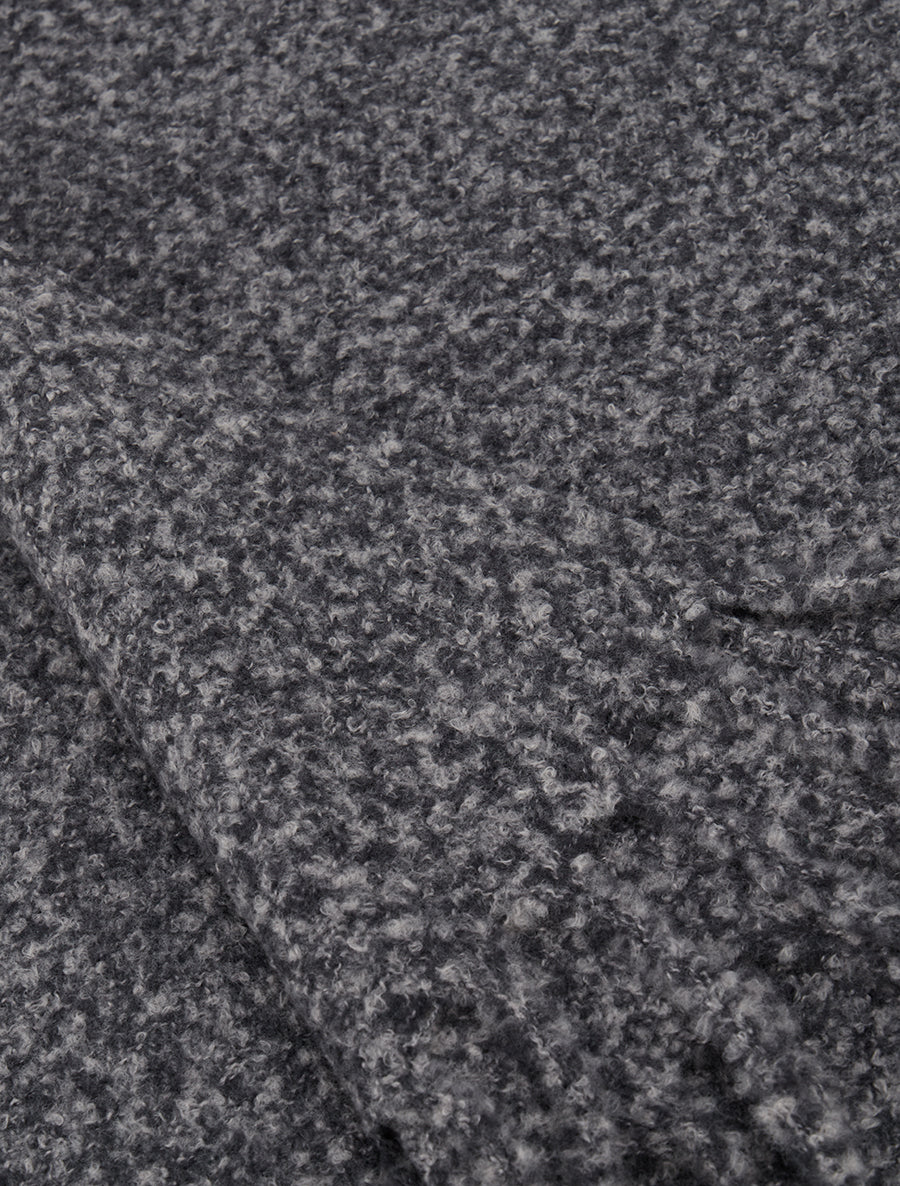 Echarpe uni à franges - Gris foncé - 3