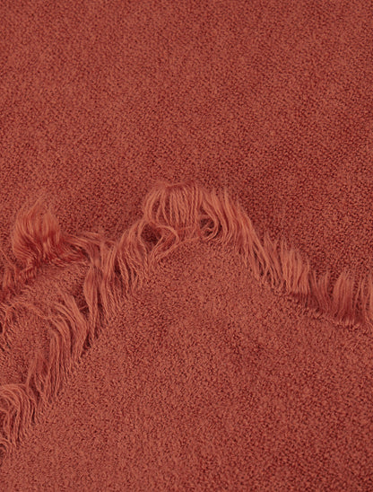 Foulard uni à bords effilochés - Orange - 3