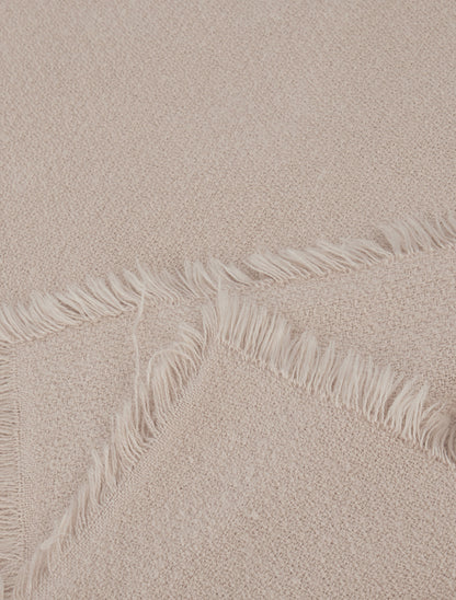 Foulard uni à bords effilochés - Beige - 3