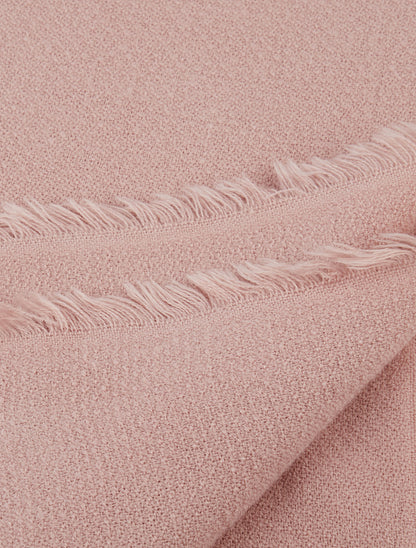 Foulard uni à bords effilochés - Rose - 3