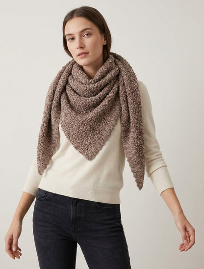 Scialle triangolare in maglia bouclé - Talpa