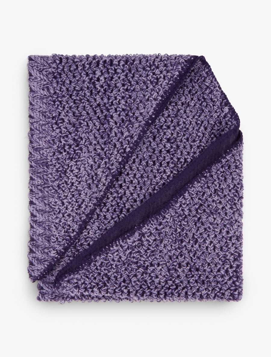 Châle triangulaire en maille bouclée - Violet - 2