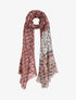 Foulard à imprimé tulipes graphiques irisées - Taupe - 1