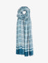 Foulard à carreaux et détails lamés - Bleu - 3