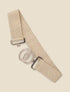 Ceinture style raphia à boucle stylisée à crochet - Taupe - 1