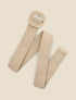 Ceinture style raphia à boucle à ardillon - Taupe - 2