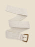 Ceinture en raphia à boucle en bois - Beige - 2