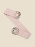 Ceinture à boucle martelée et laquée - Rose - 1