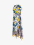 Foulard à imprimé feuilles en écailles et bords à pompons - Gris - 1
