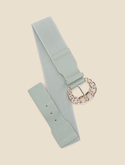 Ceinture élastiquée à boucle style chaîne - Vert d&