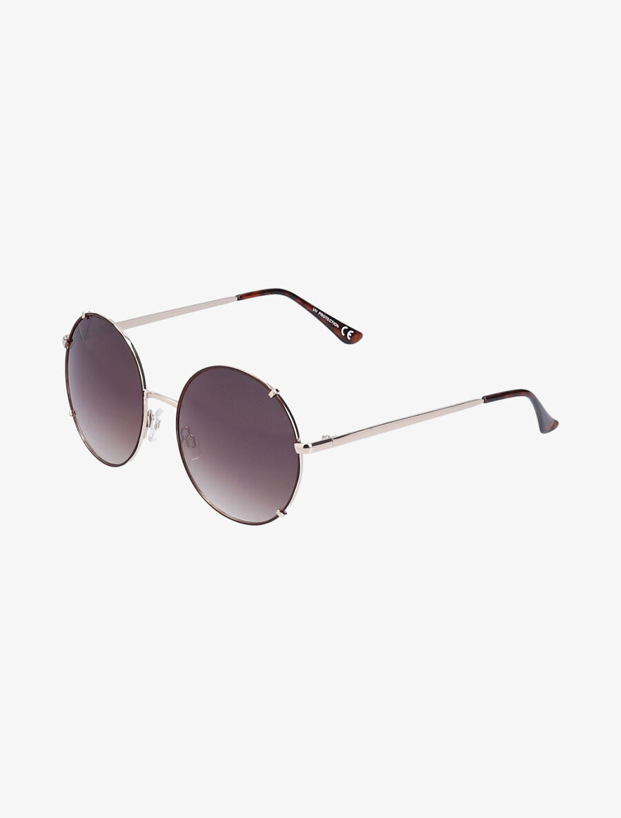Lunettes de soleil rondes à monture métallique - Léopard - 1