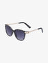 Lunettes cat eye à paillettes et verres fumés - Noir - 2