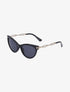 Lunettes cat eye à branches style chaîne - Noir - 2